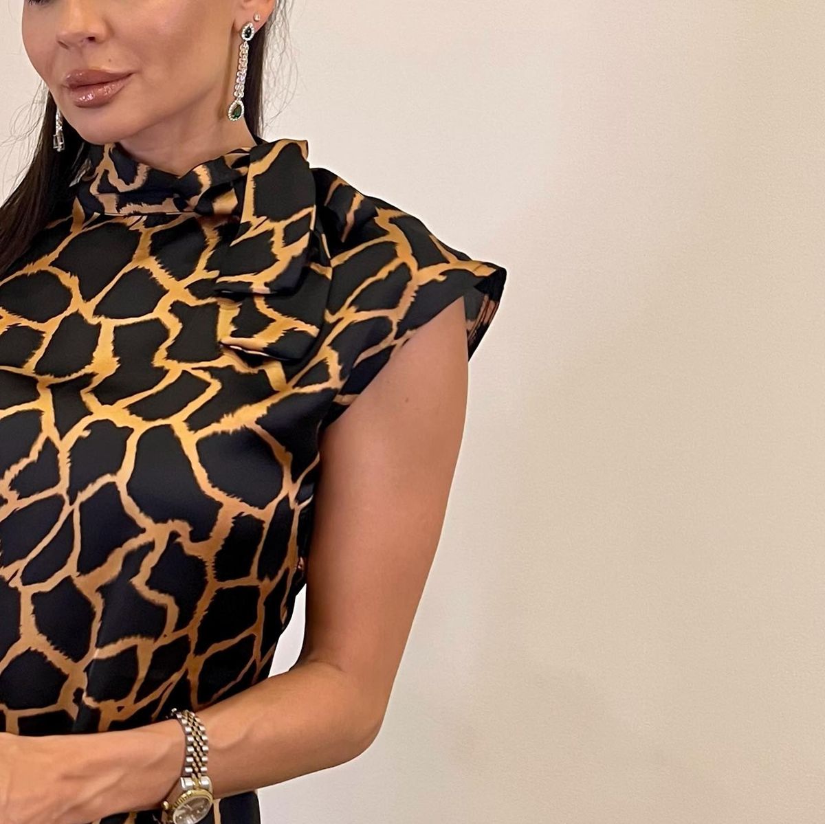 Animal print midi