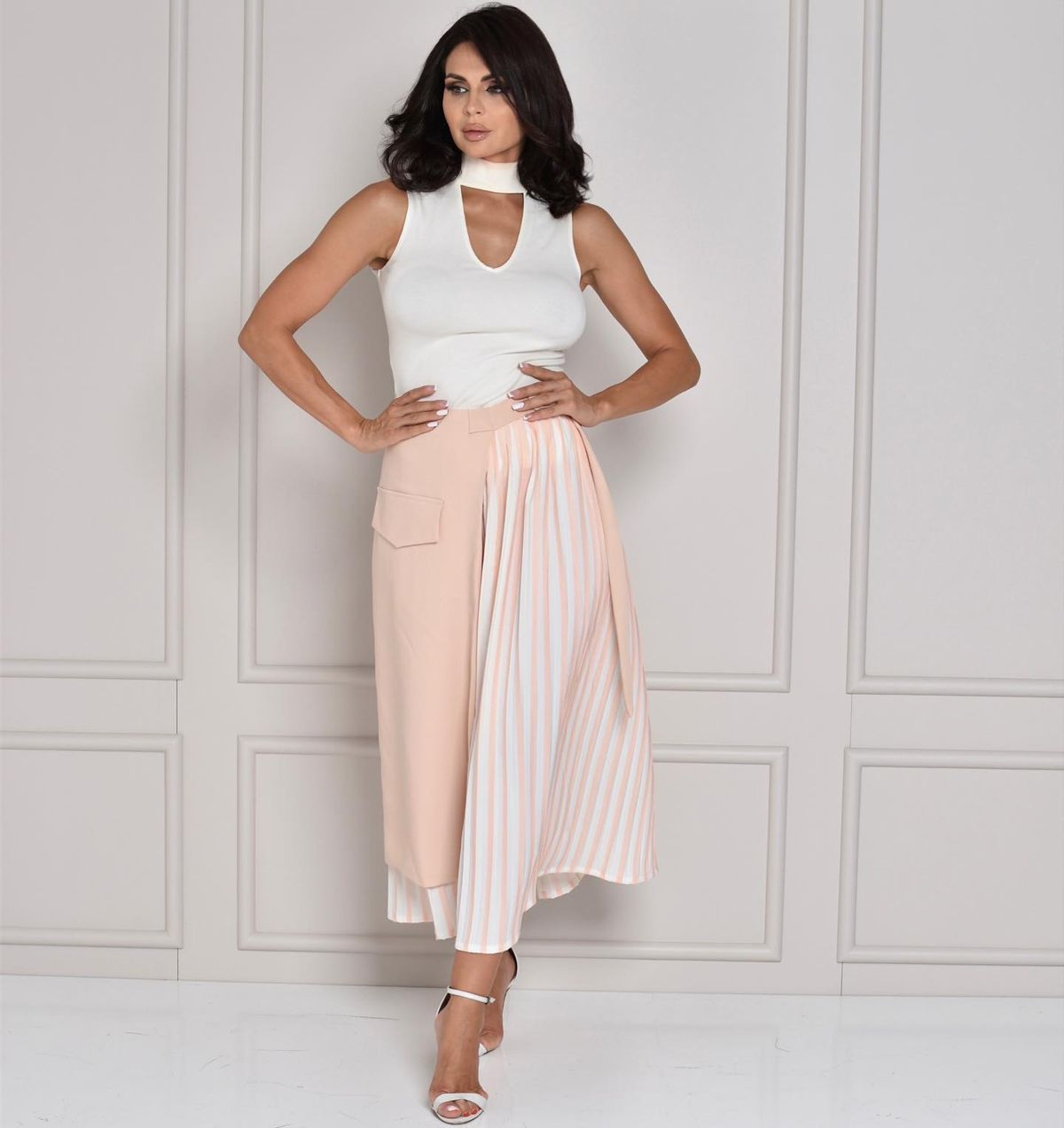 Pleated skirt set