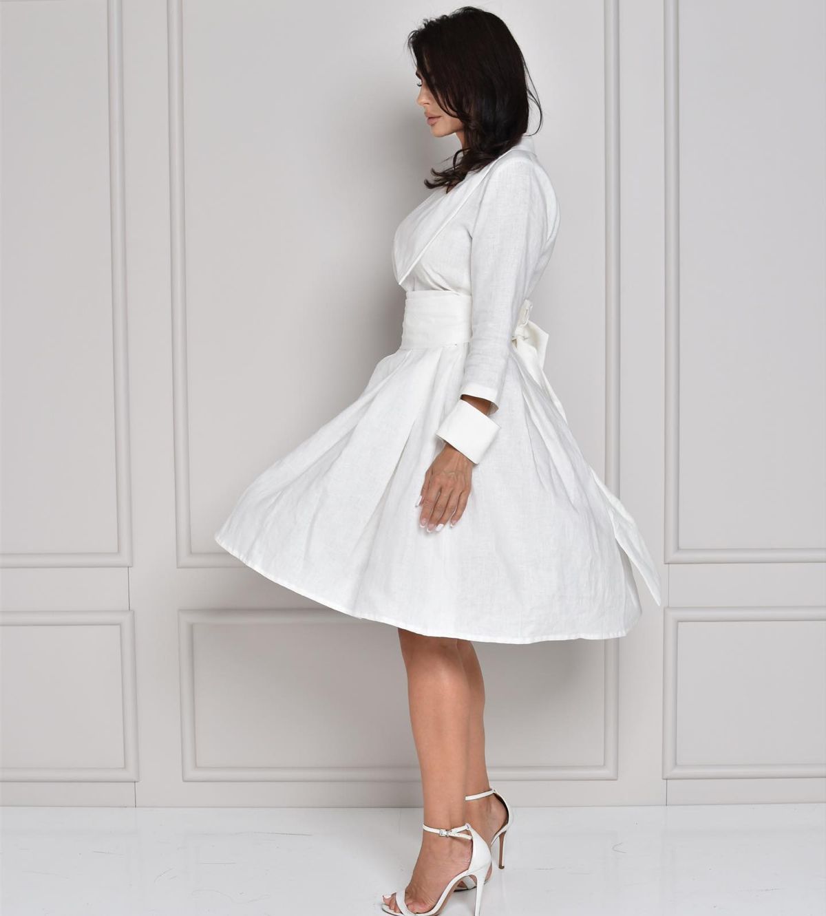 Wrap shirt dress