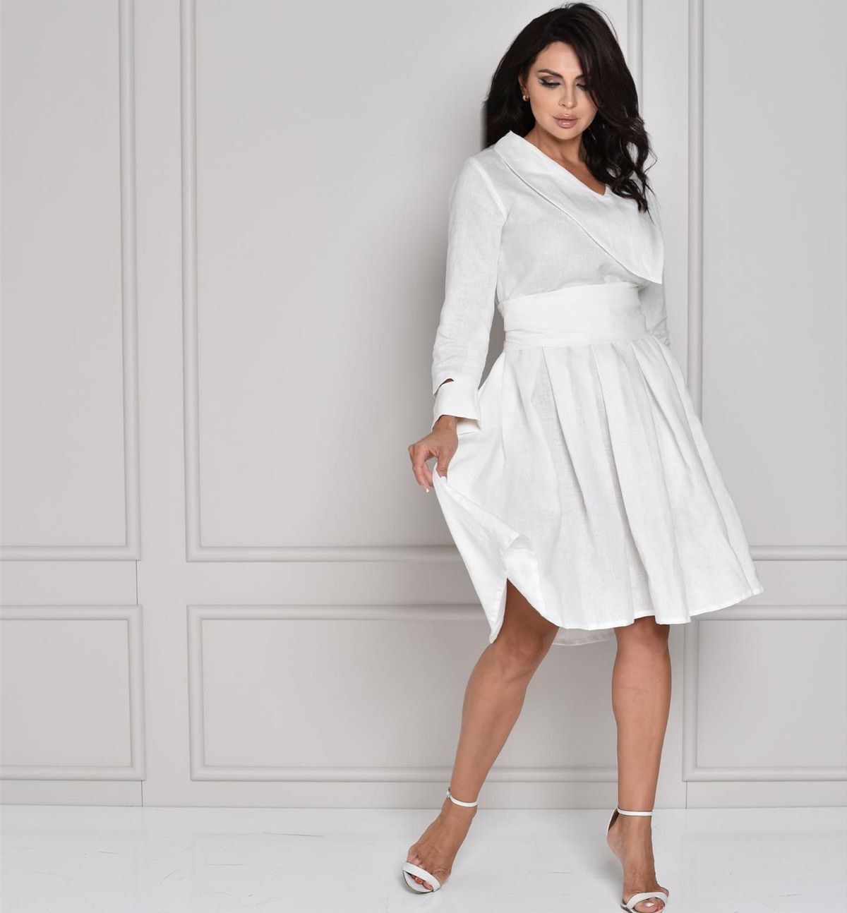Wrap shirt dress