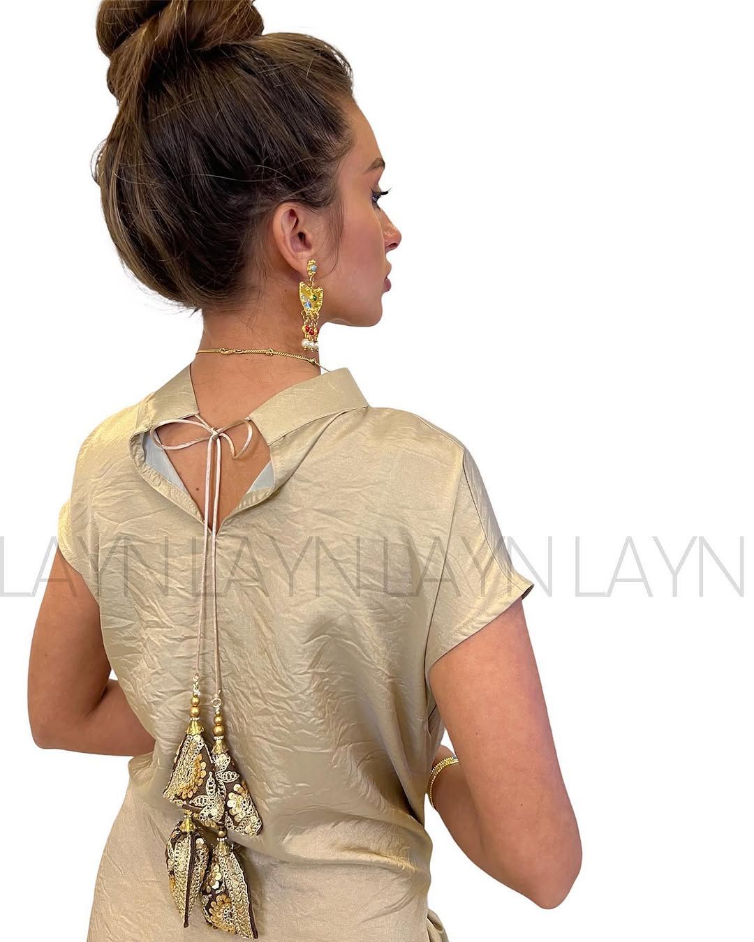 Champagne wrap dress