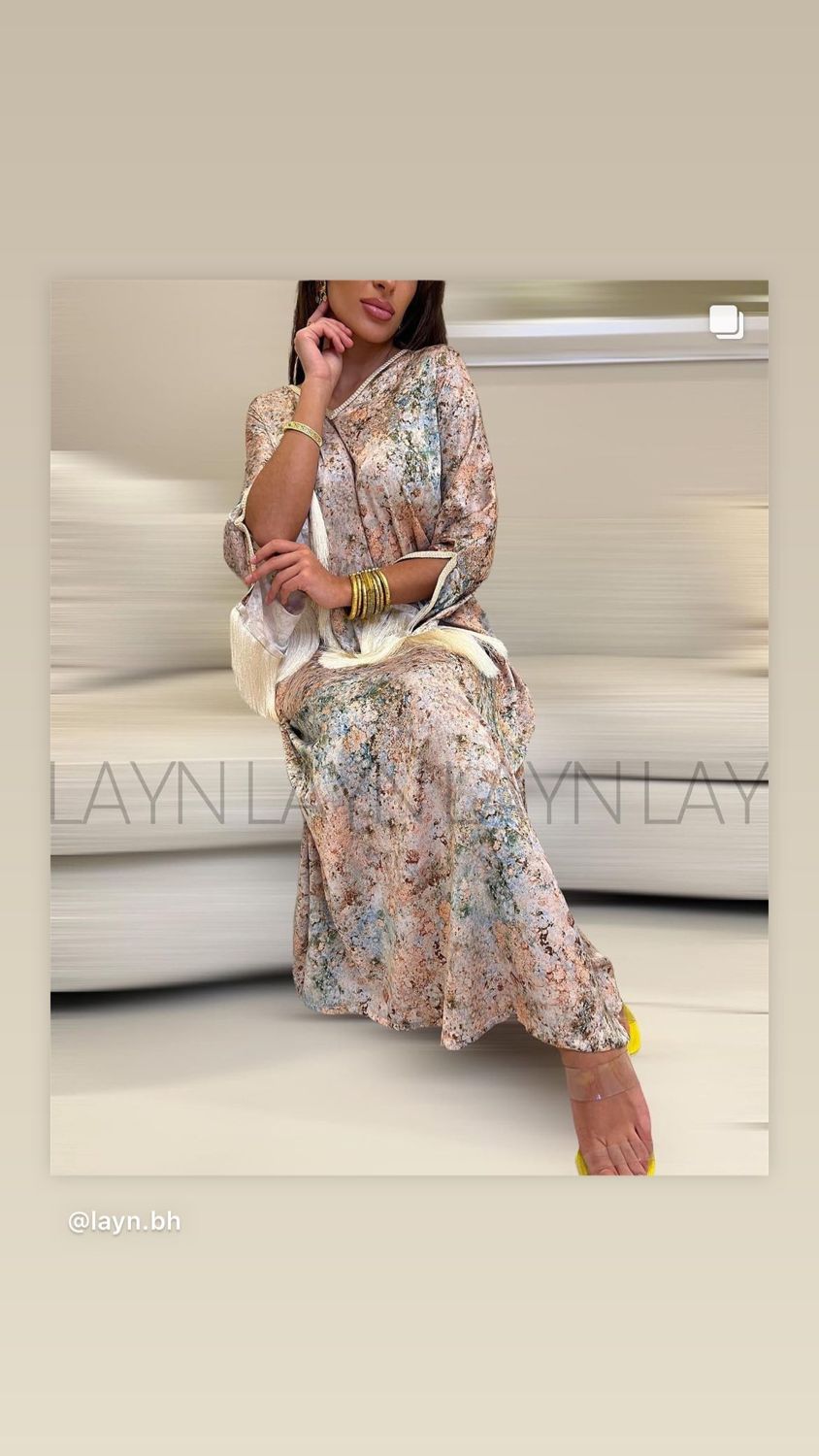 Pastel floral kaftan