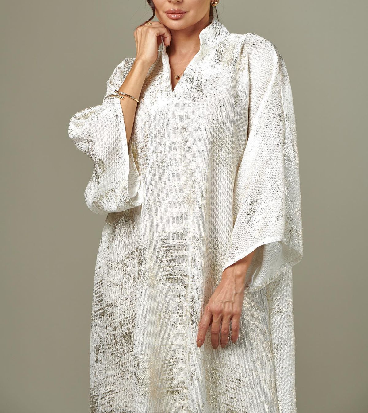 Brushed gold kaftan