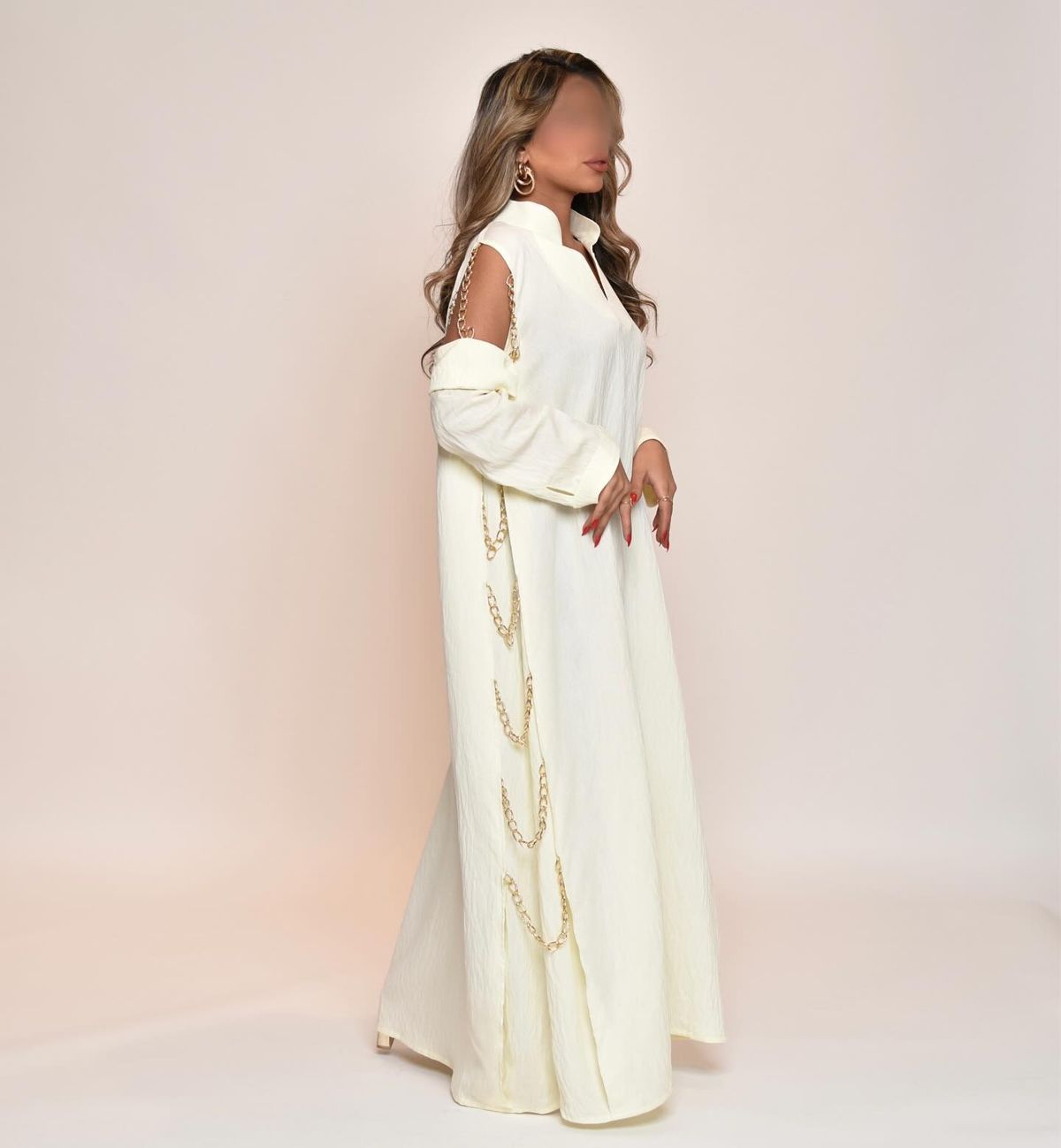 Chain-trim kaftan