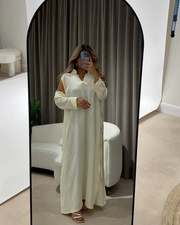Chain-trim kaftan