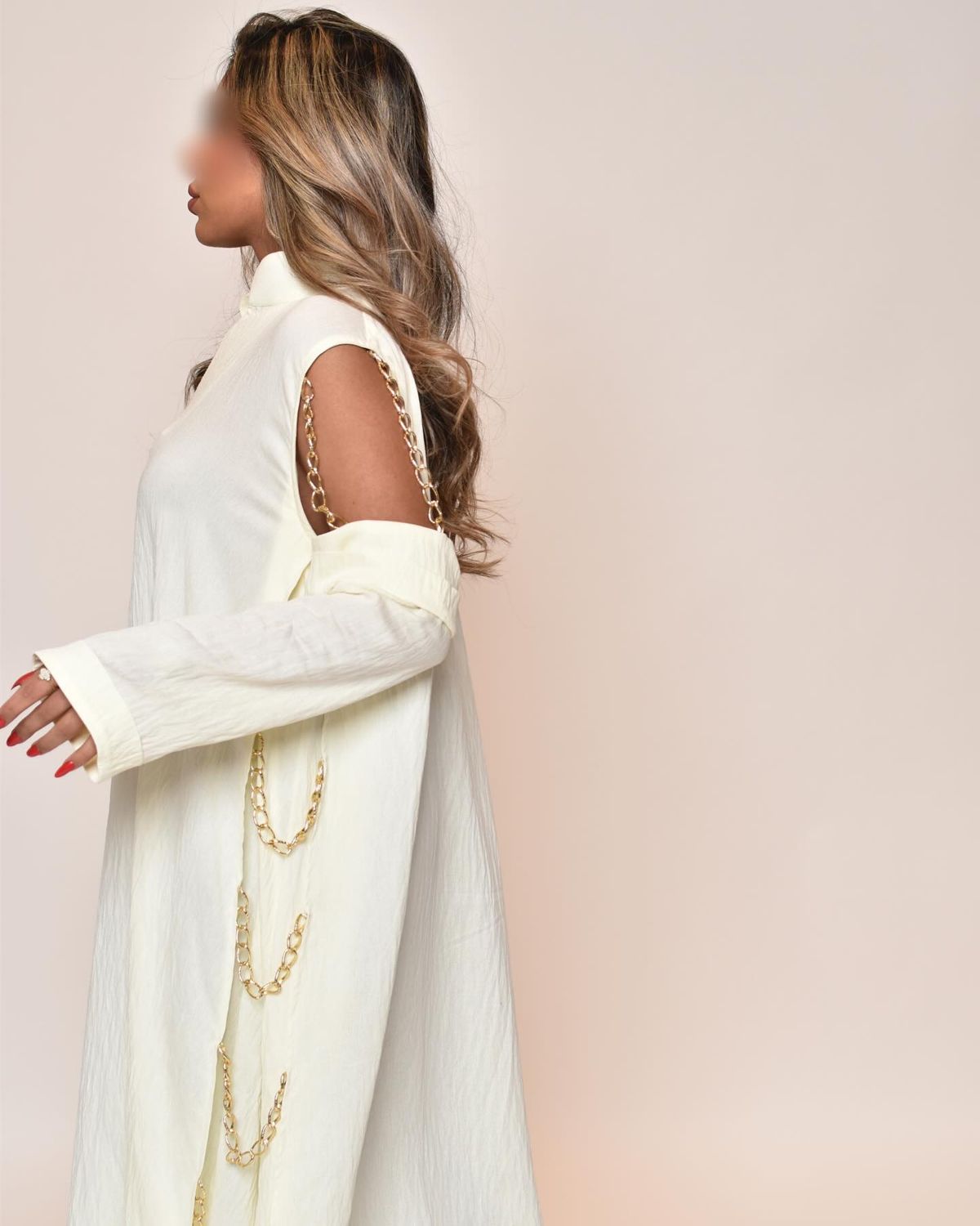 Chain-trim kaftan