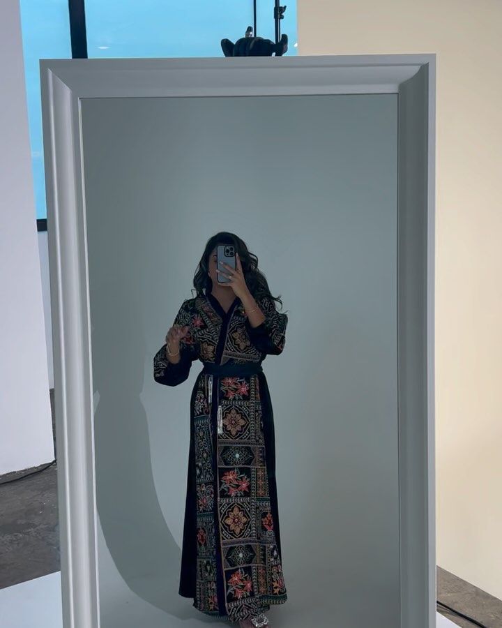 Embroidered velvet wrap