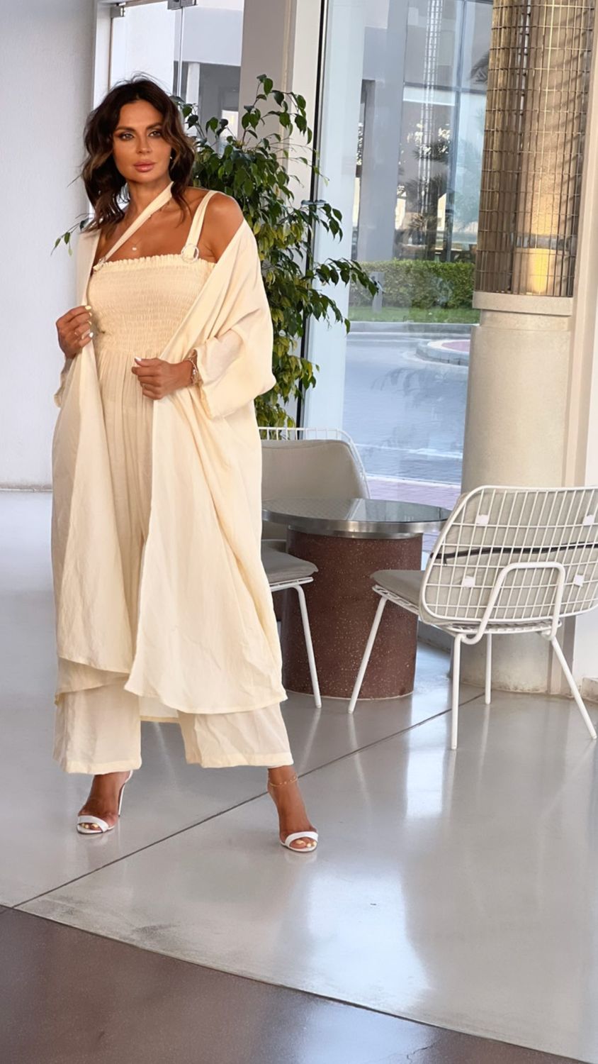 Smocked jumpsuit set