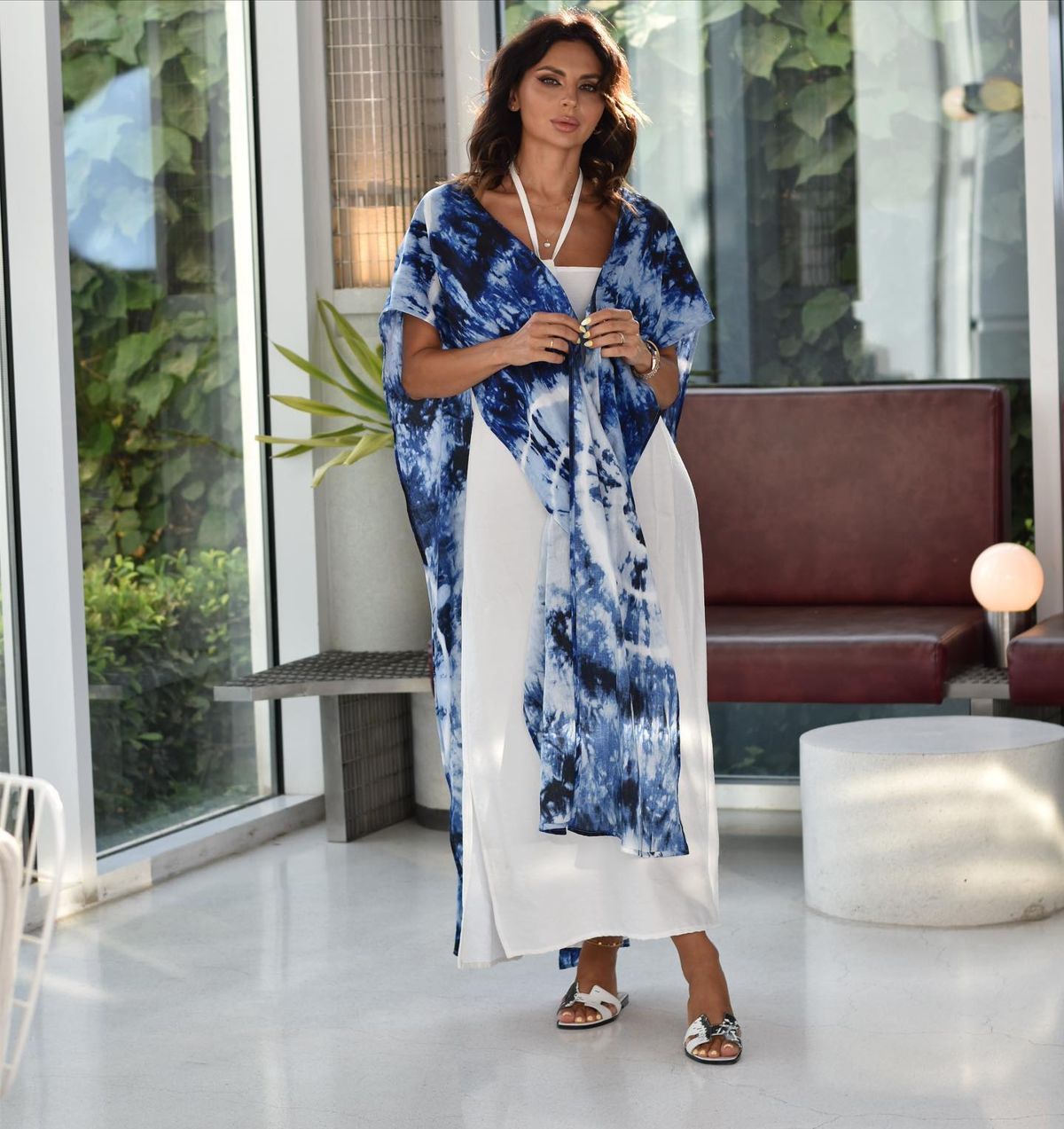 Tie-dye kimono set