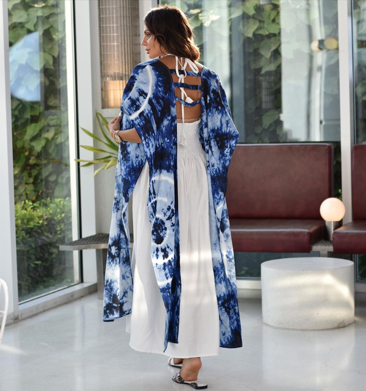 Tie-dye kimono set
