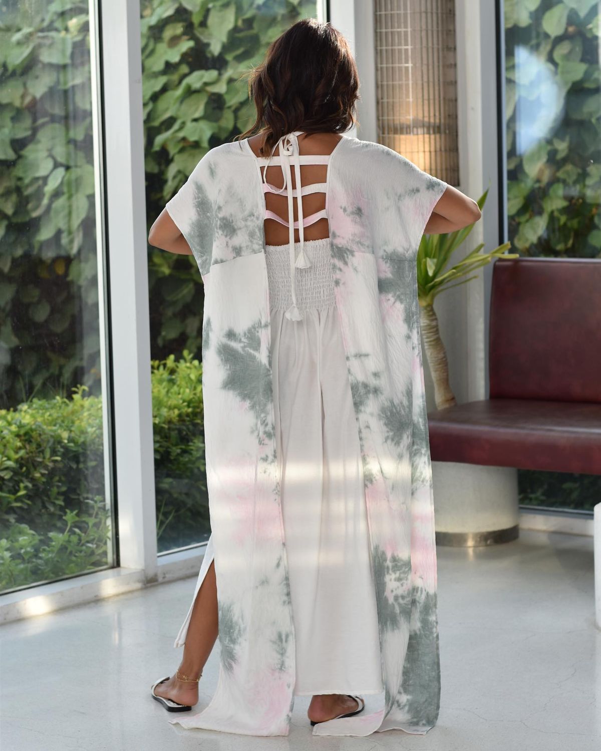 Tie-dye kimono set