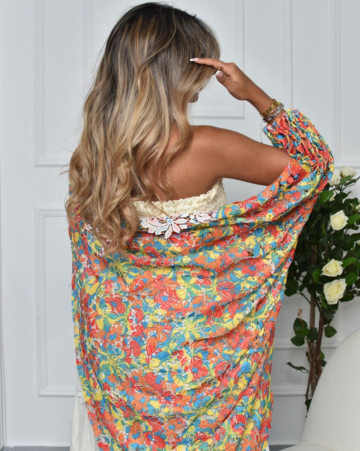 Floral kimono set