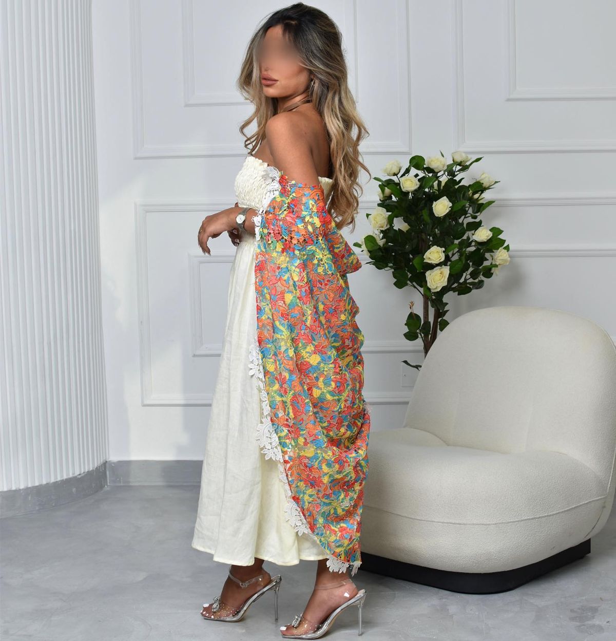 Floral kimono set