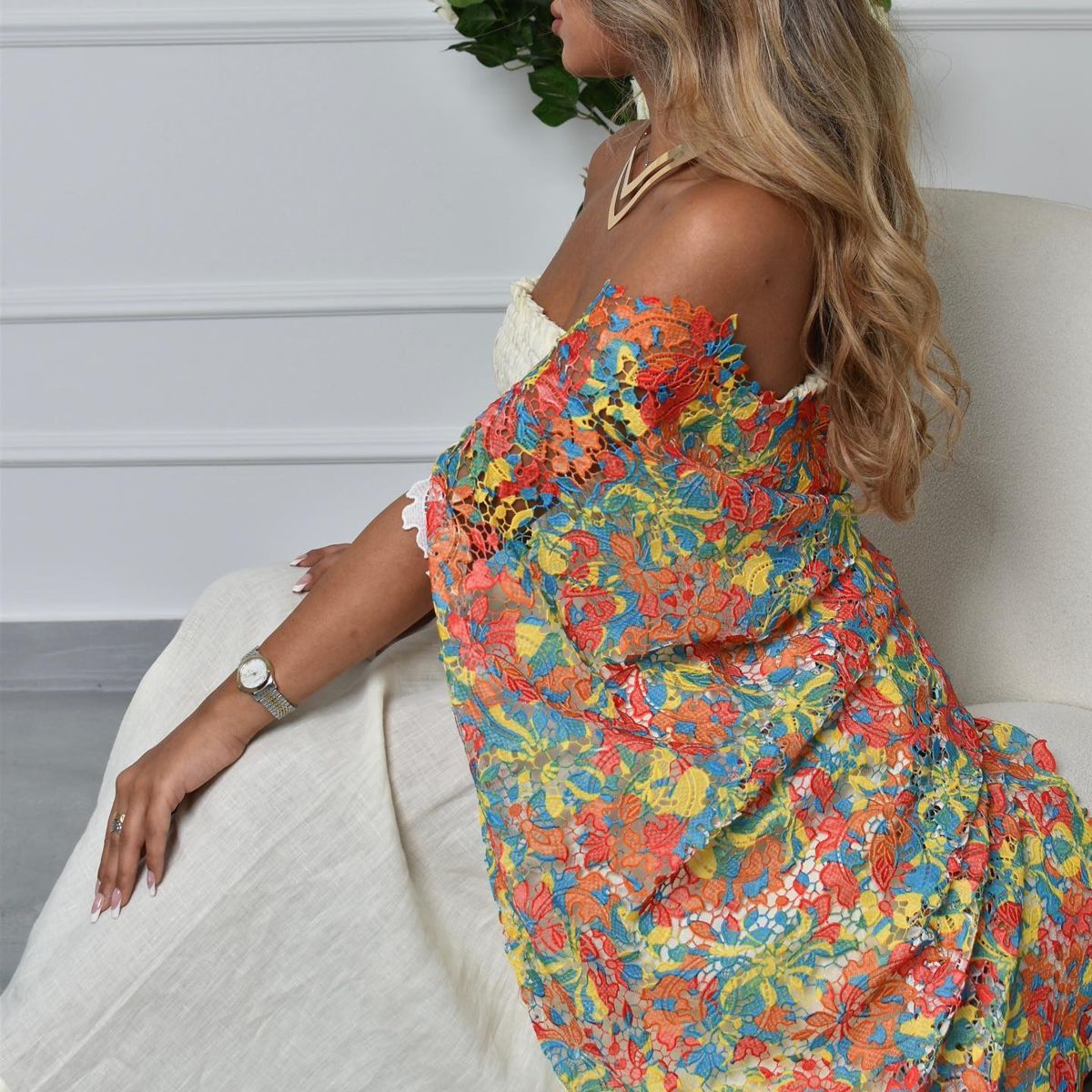 Floral kimono set