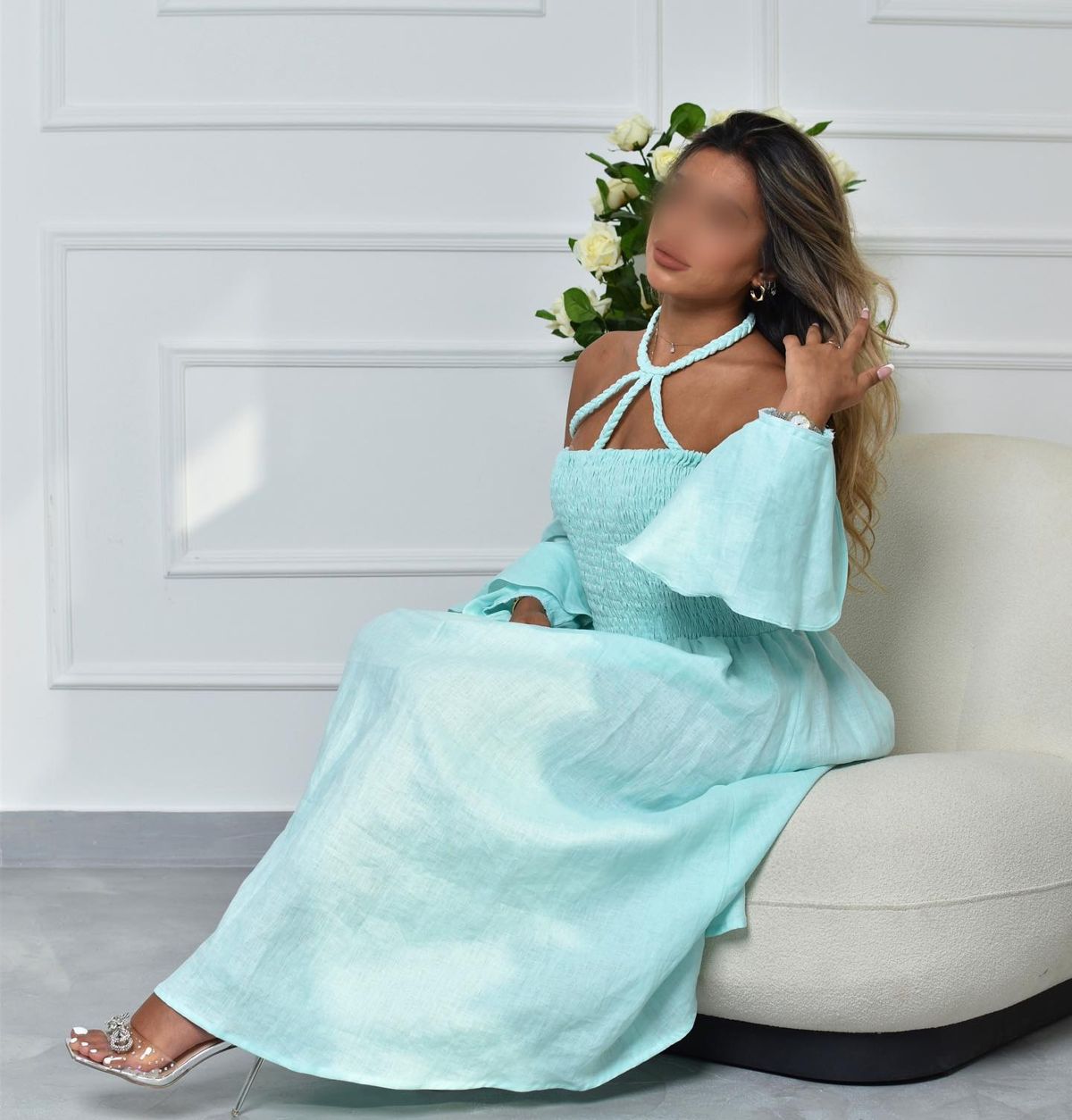 Smocked halter dress