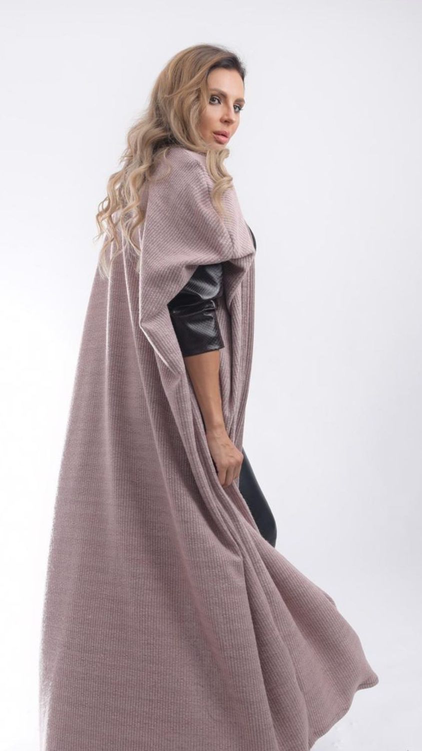 Long knit coat